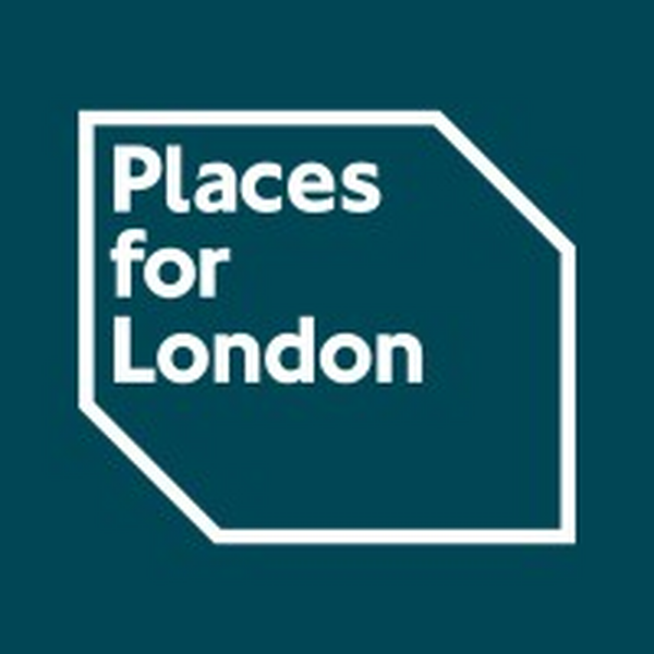 Places for London logo. Commercial property CGI client of RE FRSH