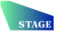 Stage logo. Commercial property CGI client of RE FRSH