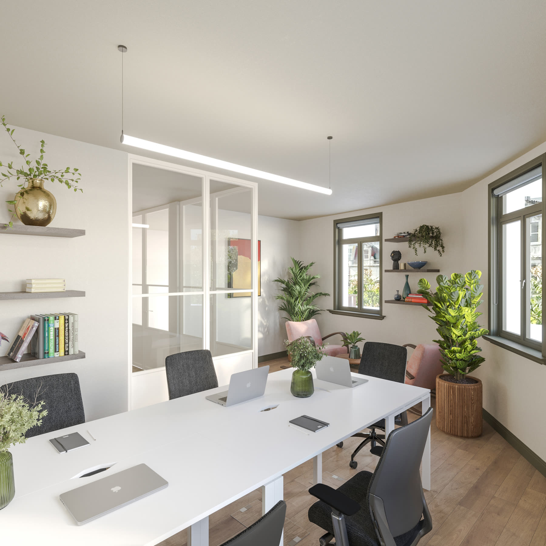 88 Kingsway fourth floor, five-desk office CGI