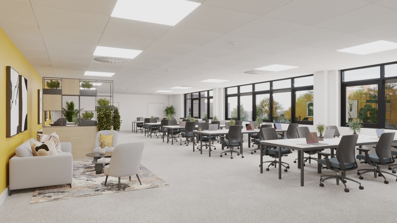 Woodside, office interior CGI