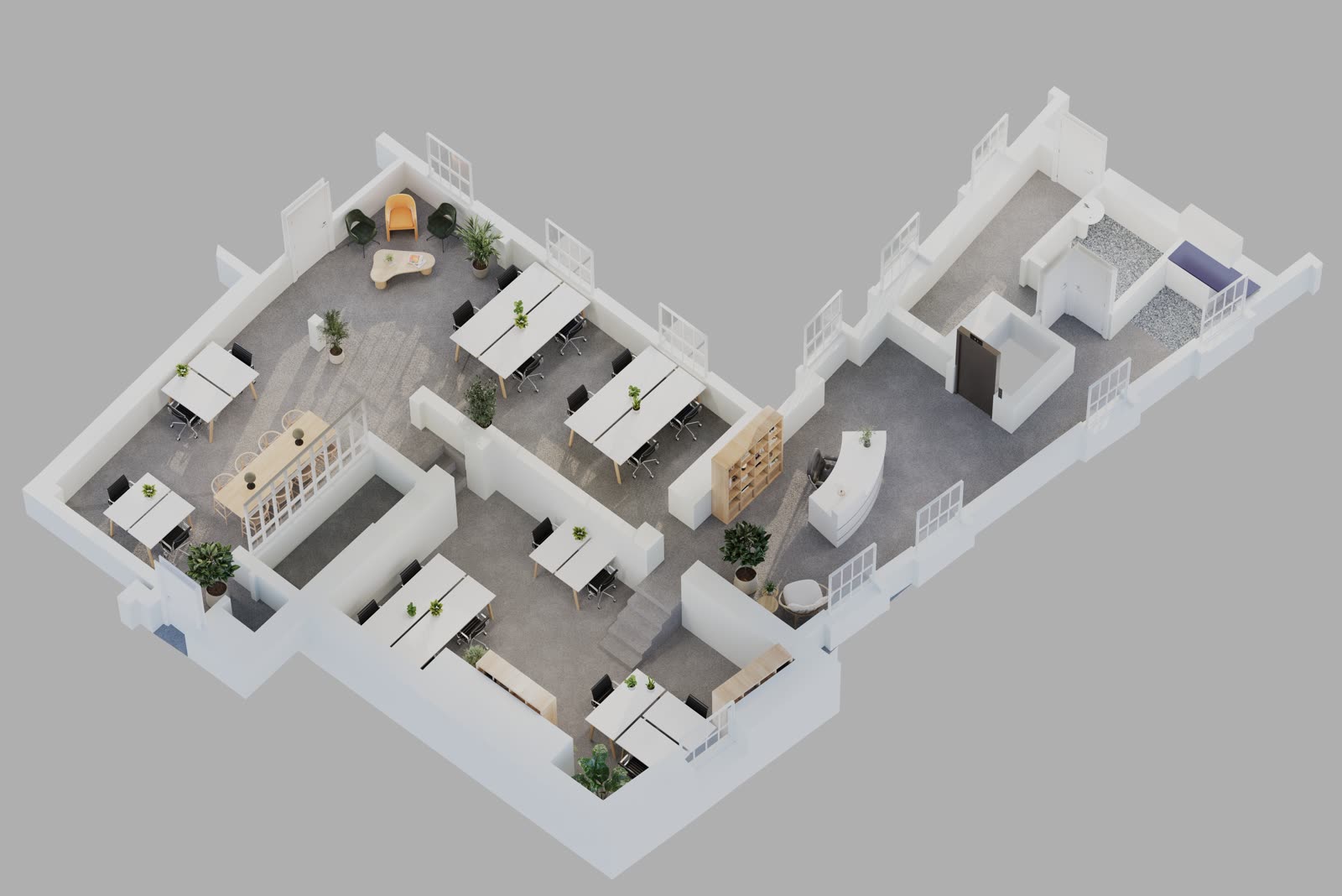 3D floor plan, Blackfriars Lane workspace