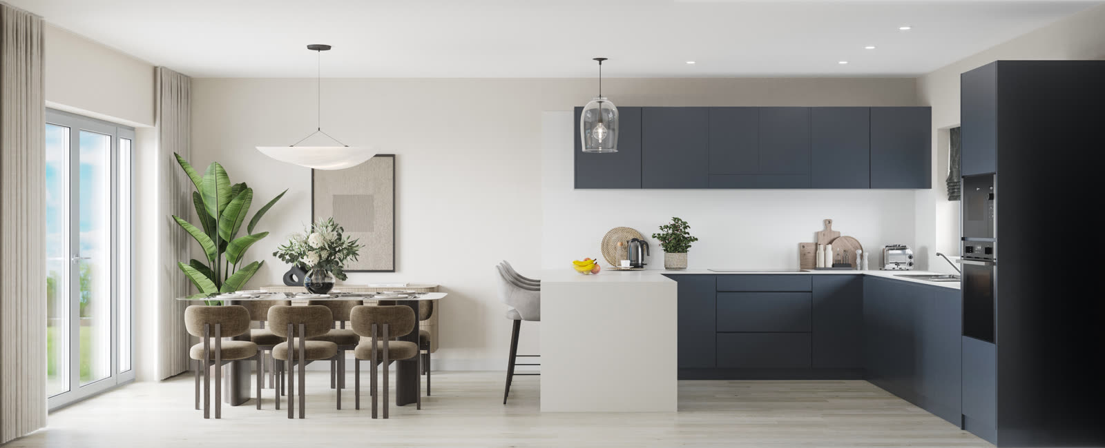 Blackboys, dining and kitchen CGI