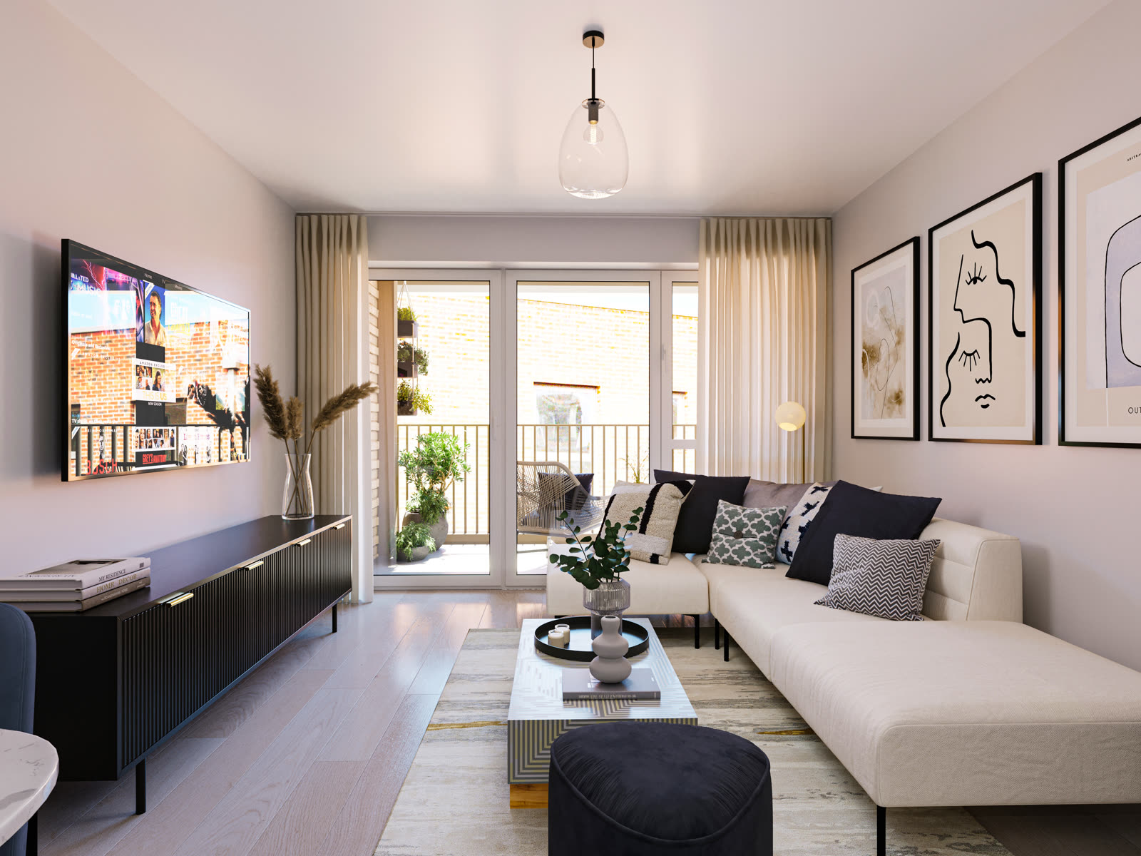 BH Eastman, living room CGI